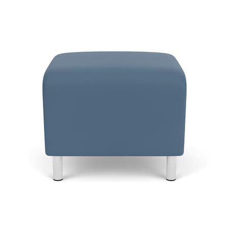 Lesro Siena Lounge Reception 1 Seat Bench, Brushed Steel, MD Titan Upholstery SN1001
